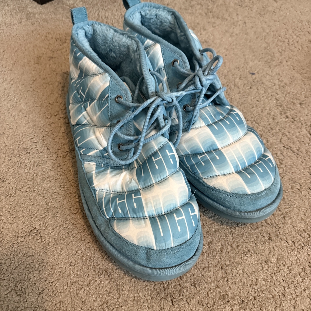 UGG Men's Blue Quilted Slippers